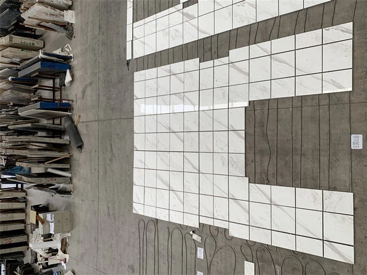 White Volakas Marble Bathroom Tile