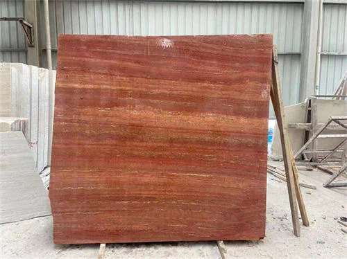 vein-cut red travertine polished slab vein-cut red travertine polished slab